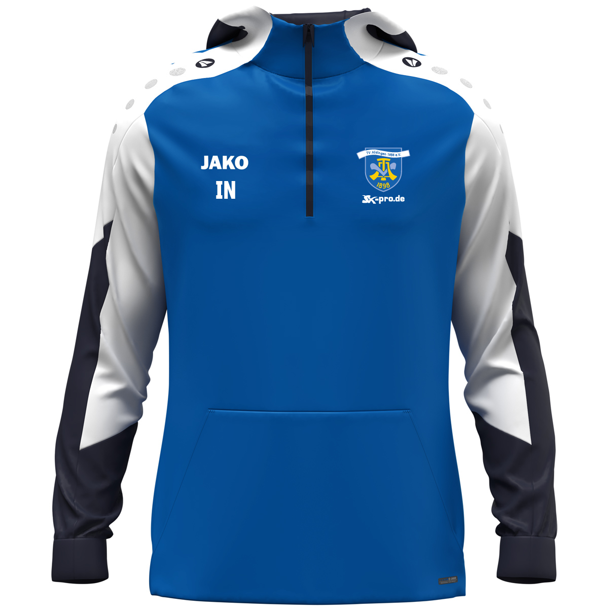 Zip Hoodie Dynamic inkl. Wappen und Vereinsname (Initialen optional)