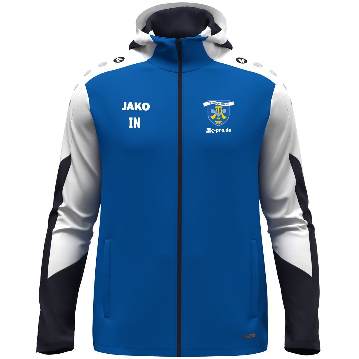 Kapuzenjacke Dynamic inkl. Wappen und Vereinsname (Initialen optional)